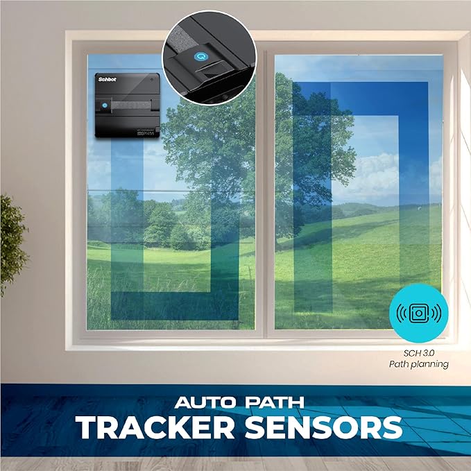 Wind X3 2026 Window Cleaning Robot – Black Robot Window Cleaner with Automatic Spray Function Suitable for Small and Big Windows with and Without a Frame