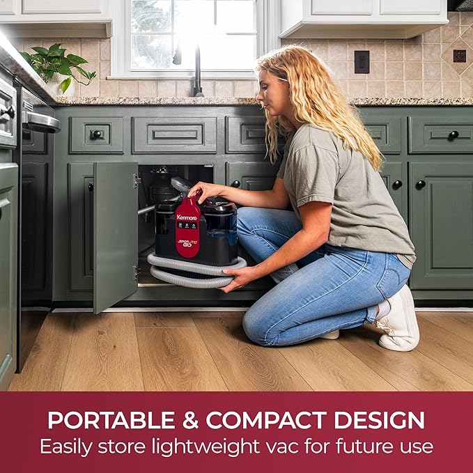 Kenmore KW1050.01 Upgrade Portable Heated Carpet &amp Upholstery Spot Cleaner 16Kpa Power Suction with Versatile Tools for Pets Area Rugs and Couches