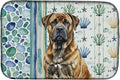 Caroline's Treasures Brindle Boerboel Coastal Sea Glass Dish Drying Mat Absorbent Dish Drying Mat Pad for Kitchen Counter Dish Drainer Mat for Countertop 14 x 21 Multicolor