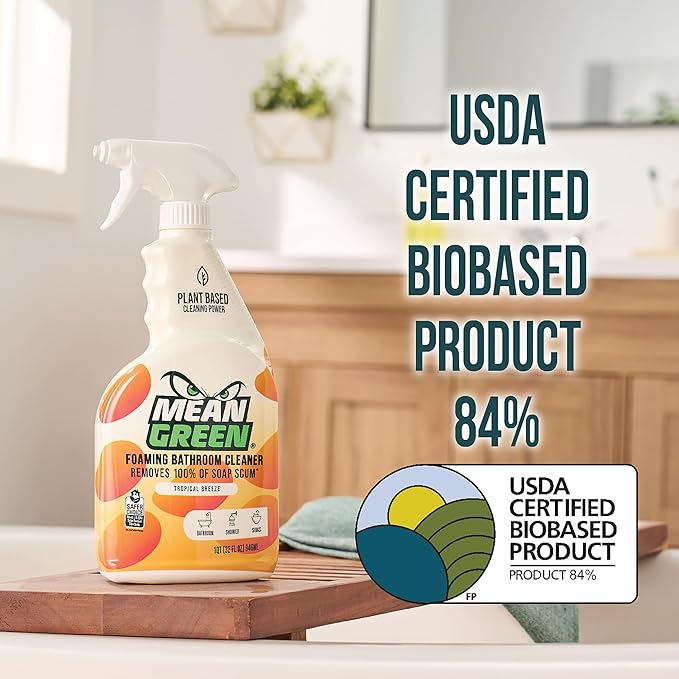 Mean Green Non-Concentrated Ready-to-Use Bathroom Cleaner Tropical Breeze 32 Ounce 6 Pack