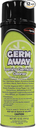 Case of 12 Cans - Germ Away Foaming Germicidal Cleaner Disinfectant Spray
