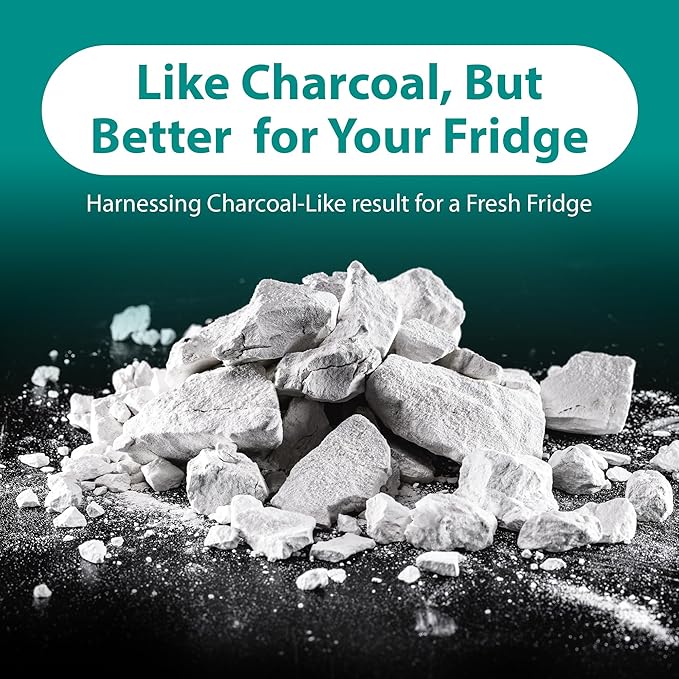 Refrigerator Deodorizer with Zeolites (4-Pack) - Odor Eliminator for Fridge &amp Freezer - Outshines Baking Soda and Bamboo Charcoal Bags - Long-Lasting &amp Safe