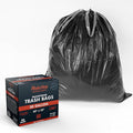 Made Here 30 Gallon Heavy Duty Commercial Trash Bags with Drawstring – Black Waste Can Liners for Office Janitorial and Facility Use Leak-Resistant 90 Count