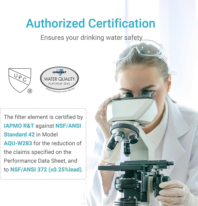 [WITH CHIP] AQUA CREST WF283-R Replacement for Elkay® 51300C Compatible with Elkay® ezH20® and Halsey Taylor® Bottle Filling Stations NSF/ANSI 42 Reduces Chlorine Bad Taste &amp Odor 3 Packs