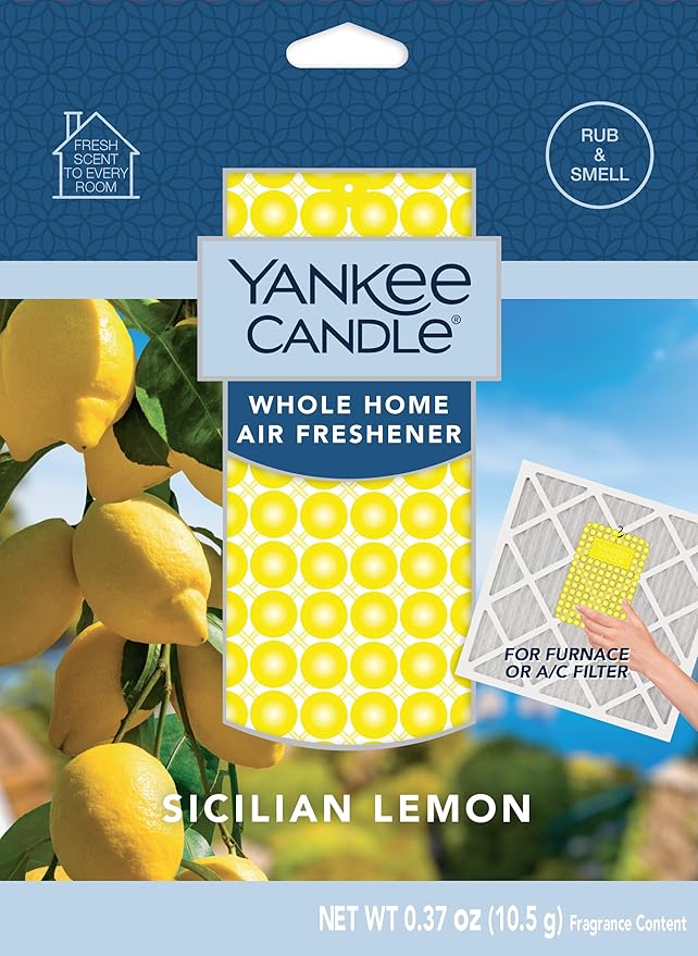 Yankee Candle Whole Home Air Freshener Variety Pack (Midsummer's Night Sparkling Cinnamon Apple Pumpkin &amp Sicilian Lemon) (3ea / Pack of 12)