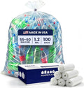 Plasticplace 55-60 gallon Trash Bags │ 1.2 Mil │ Clear Garbage Can Liners │ 38” x 58” (100Count)
