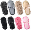 4 Pair Washable Mop ShoesRemovable Microfiber Cleaning SlippersMopping Slippers for Women and Men Home Office Floor Dust and Dirt Cleaning (Beige Gray Pink Black)