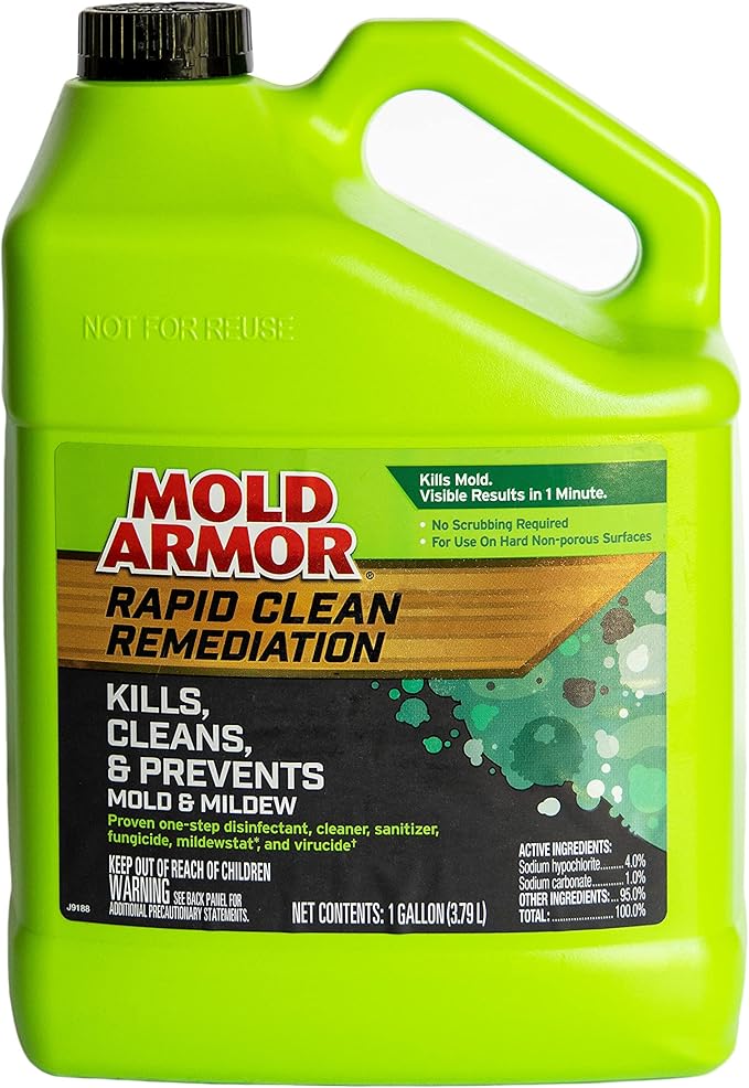 Mold Armor Rapid Clean Remediation 1 Gallon Kills Cleans &amp Prevents Mold &amp Mildew