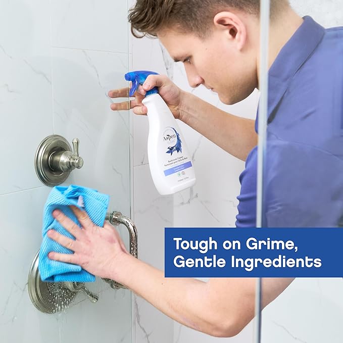 AspenClean | Bathroom Spray Cleaner | Eco-Friendly Cleaner for Hardwood Laminate Stone &amp Ceramic | Non - Toxic | 100% Natural | EWG Verified | Pack of 2