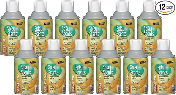 Champion Sprayon SprayScents Metered Air Freshener Refill 7 oz Odor Control Fragrance Cucumber Melon (Case of 12)