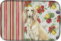 Caroline's Treasures Cream Saluki Vegetables Dish Drying Mat Absorbent Dish Drying Mat Pad for Kitchen Counter Dish Drainer Mat for Countertop 14 x 21 Multicolor