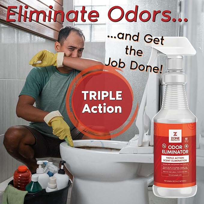 POWER Home Odor Eliminator Twin 32oz Spray Pack Triple Action Odor Elimination to Rid Your Home of Cooking Pet and Other Odors