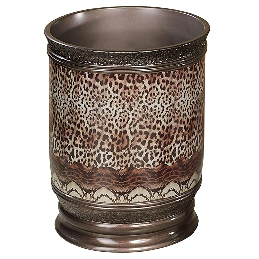 Touch of Class Mombasa Safari Animal Print Wastebasket Multi Warm Wastebasket