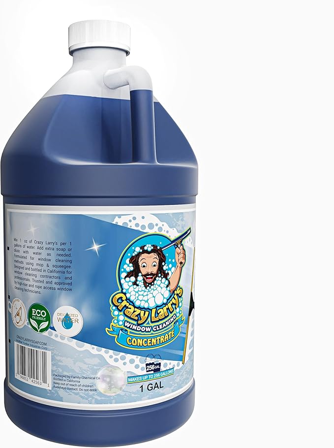 Crazy Larry's Window Cleaning Concentrate 1 Gallon Soap