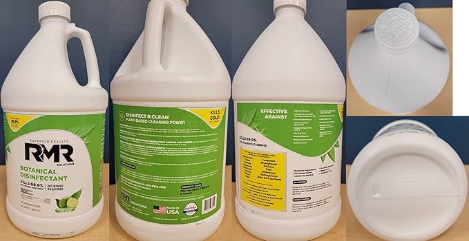 RMR Brands Botanical Disinfectant and Cleaner Kills 99% of Household Bacteria and Viruses EPA Registered Gallon 4 Pack
