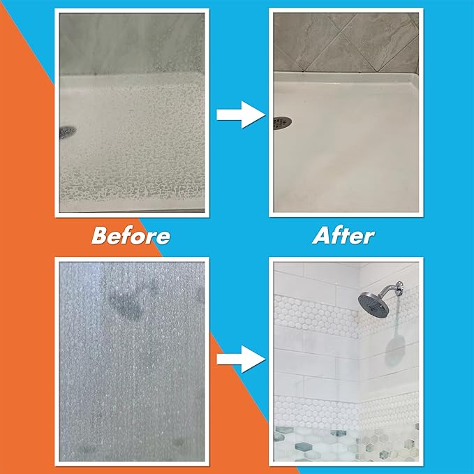 ShineSafe Hard Water Stain Remover – Professional-Grade Calcium Lime Rust Cleaner for Glass Shower Tub Sink – Bleach-Free – 32 Fl Oz