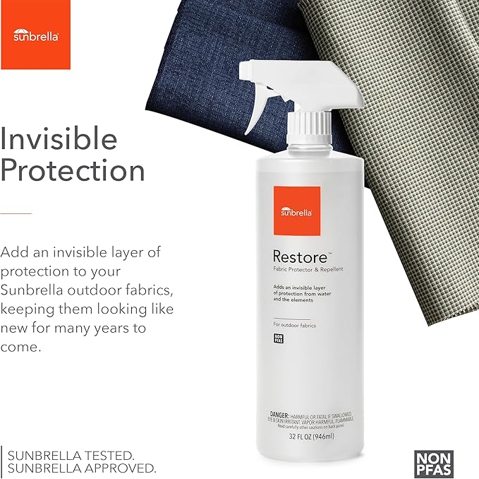 Sunbrella Extract (9.6 oz) + Restore (32 fl oz) Bundle | Extract Oil Stain Remover Fabric Cleaner with Restore Fabric Protector Spray &amp Water Repellent