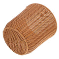 Kichvoe Woven Trash Can Storage Basket Versatile Household Wastebasket Imitation Rattan Design Decorative Sundries Basket for Living Room Bedroom and Bathroom Use