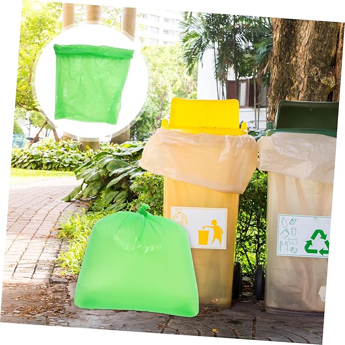 FRCOLOR 50pcs Thickened Tear-resistant Plastic Trash Bags Kitchen Bathroom Garbage Bags Heavy-duty PE Material for Home Office Commercial Waste Disposal