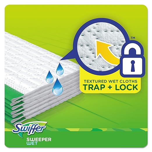 Swiffer 82856 Wet Refill Cloths Open Window Fresh Cloth White 10 x 8 28 per Box (Case of 6 Boxes)
