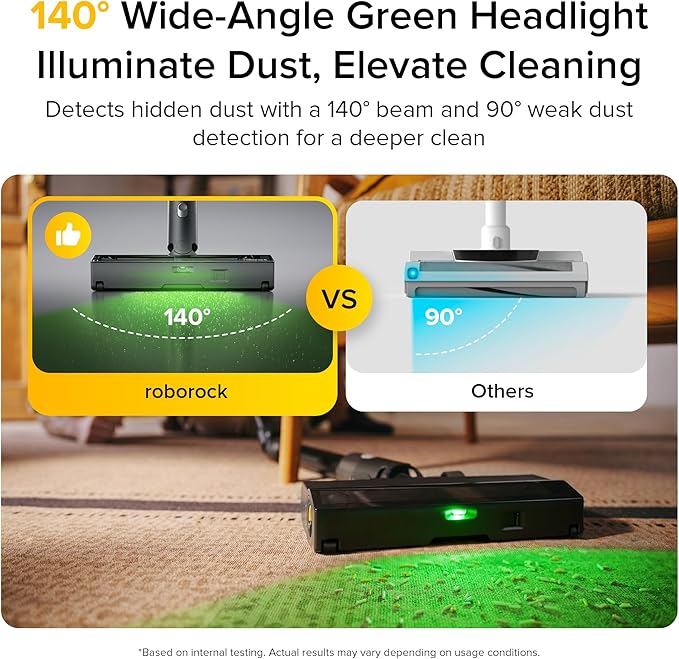 roborock H60 Ultra Cordless Stick Vacuum Cleaners Upgraded 210AW Suction Stick Vacuum with 90-Min Runtime 90° Bendable Tube LED Dust Detection Vacuum Cleaner for Carpets Hard Floors &amp Pet Hai