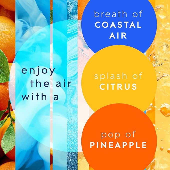 Glade Automatic Spray Refills Air Freshener Coastal Sunshine Citrus 6.2 oz 6 Count