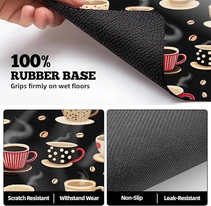 Dish Drying Mat Large Coffee Mat Absorbent Drying Mat for Kitchen Counter Coffee Bar Accessories 32x 17 (7 32Lx17W)