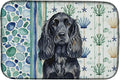 Caroline's Treasures Black English Cocker Spaniel Coastal Sea Glass Dish Drying Mat Absorbent Dish Drying Mat Pad for Kitchen Counter Dish Drainer Mat for Countertop 14 x 21 Multicolor
