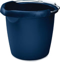 Rubbermaid Commercial Products 15QT Round Bucket Blue Comfortable/Durable Pour Handle Sturdy Pail Bucket for Household Cleaning/Mopping