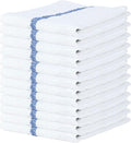 Arkwright Qwick Wick Bar Mop Towels - (Pack of 12) 100% Cotton Quick Dry Dishcloths Super Absorbent Multipurpose Cleaning Rags for Restaurants Kitchen Bathroom Hotel 16 x 19 in Blue Stripe