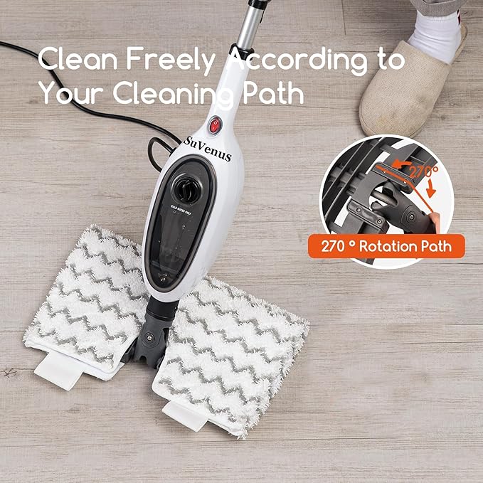 Steam Mop for Floor Cleaning Floor Steamer for Hardwood Floors with 2 Mop Pads 16FT long Cord