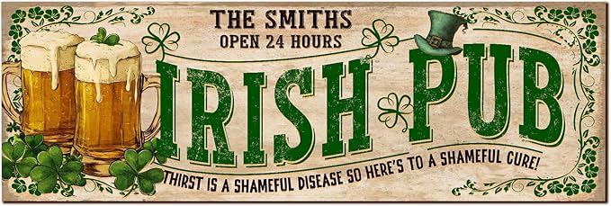 THUYPT Personalized Irish Bar Mat St Patrick's Day Decorations Kitchen Counter Irish Bar Dish Drying Mat Patrick's Lucky Shamrock Quick Drying Spill Mats (10)