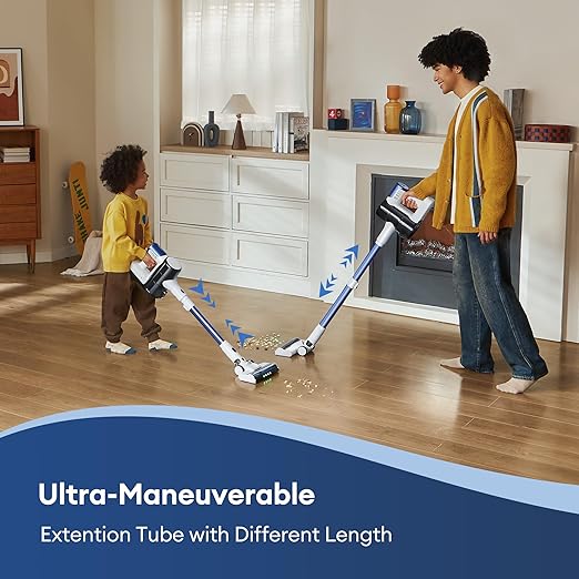 Ultenic U10 Ultra Cordless Stick Vacuum Cleaner 450W Motor 30KPa Suction Max 40mins Runtime Anti-Tangle Brush 1L Dustbin Capacity Stick Vacuum for Home Pet Hair Hardwood Floors and Carpets