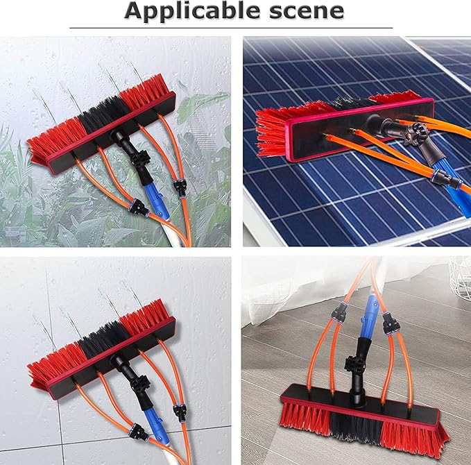 water fed pole kit window cleaning brush outdoor Water Fed Pole Kit Water Fed Cleaning System Aluminum Outdoor Window Cleaner With Hose Cleaning And Washing Tool For Solar Panel