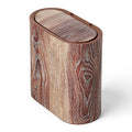 Bathroom Trash Can with Pop-Up Lid Lids Small Garbage Bin Plastic Marble Wood Pattern Trashcans Removable Liner Bucket Wastebasket Modern Narrow Waste Basket for Home Kitchen Bedroom Office