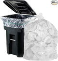 APQ Outdoor Trash Bags Large 38 x 60 Pack of 200 Clear Trash Can Liners Thin 0.55 Mil Polyethylene Big Garbage Bags Unscented Leakproof Waste Basket Bags 60 Gallons Kitchen Waste Basket Liner