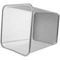 Mesh Trash Can with Iron Frame Ventilated Metal Wastebasket for Home and Office Small Silver Indoor Garbage Container for Dorms Bedrooms Kitchens and Study Rooms