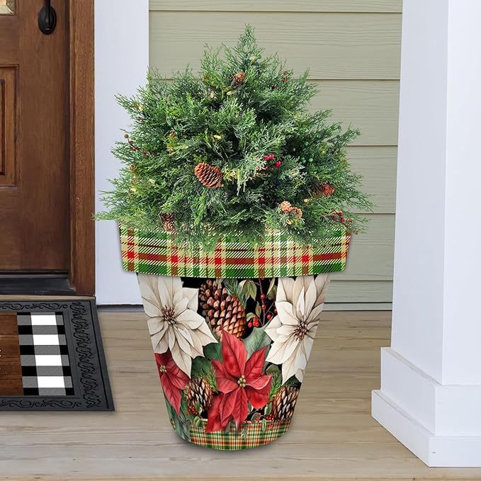 Briarwood Lane Mixed Poinsettias Planter