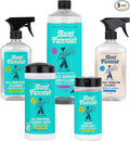 Aunt Fannie's Whole Home Cleaning Bundle: All Purpose Spray Floor Cleaner Glass &amp Window Cleaner Multi-Surface Wipes Carpet Refresher