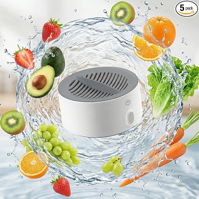 ERYNA Vegetable Cleaner Produce Cleaner Under 3 Minutes Extend Freshness Works on All Produce (5Pcs)