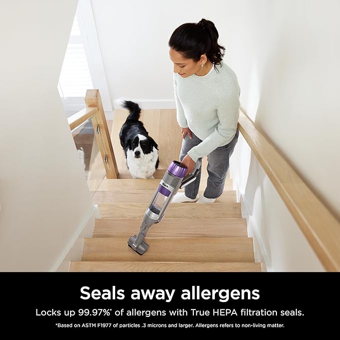 Shark PowerDetect Cordless Stick Vacuum Powerful Suction HEPA Filtration 70-Minute Runtime Carpet &amp Hard Floor Portable XL Dust Cup Stick Vacuum for Pet Hair Dark Gray IP1251