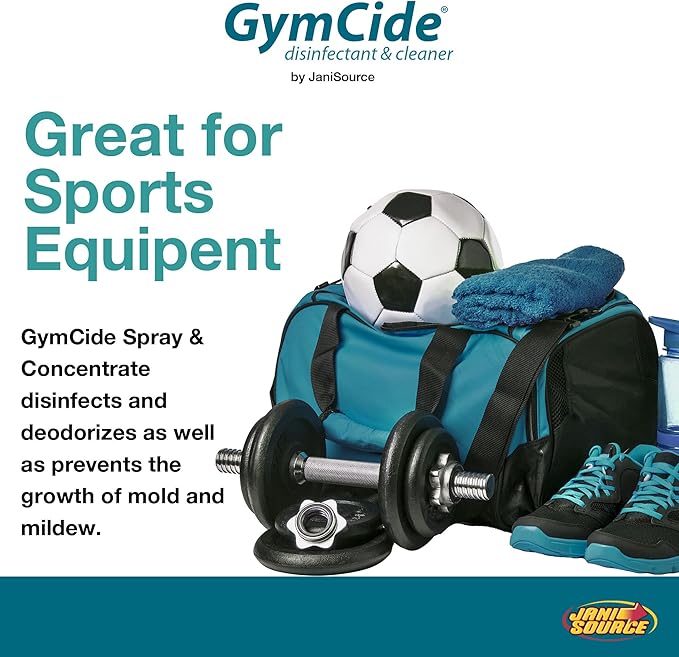 GymCide Disinfectant 1 Step Sports Equipment Concentrated Cleaner Deodorizer Kills 99.9% of Germs and Eliminates Odors (Each)…