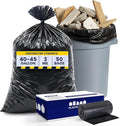 Plasticplace Contractor Trash Bags 40-45 Gallon │ 3.0 Mil │ Black Heavy Duty Garbage Bag │ 40” x 48” (50 Count)