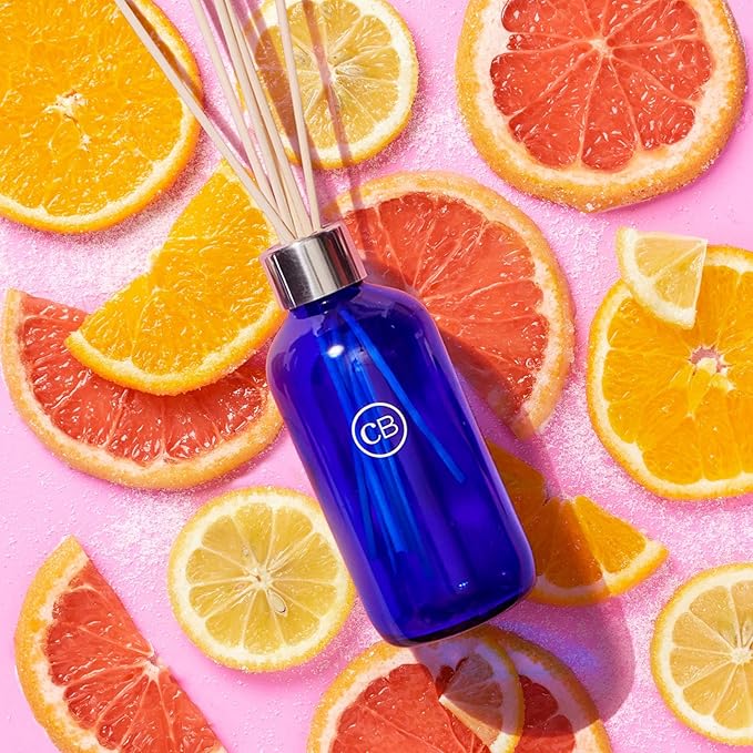 Capri Blue Volcano Reed Diffuser Set - Includes Reed Diffuser Sticks Fragrance Oil and Glass Bottle - Luxury Scented Room Fresheners - Cobalt Blue (8 fl oz)