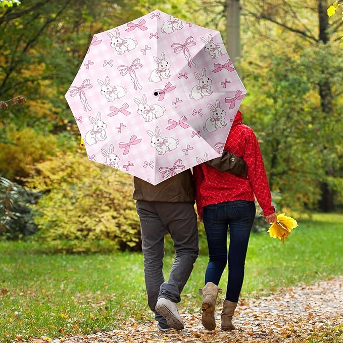 Small Compact Travel Automatic Folding Umbrella for Women Portable Lightweight Rain Wind UV Sun Shade