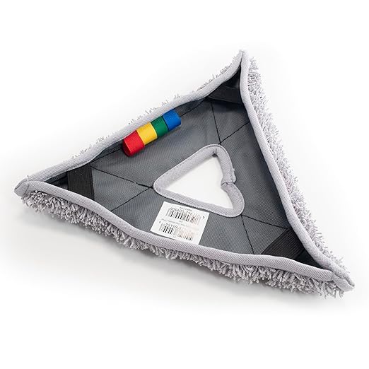 Unger Commercial Stingray Glass Washing Pads – Triangular Microfiber Pads for Efficient Indoor Window Cleaning SRPD2