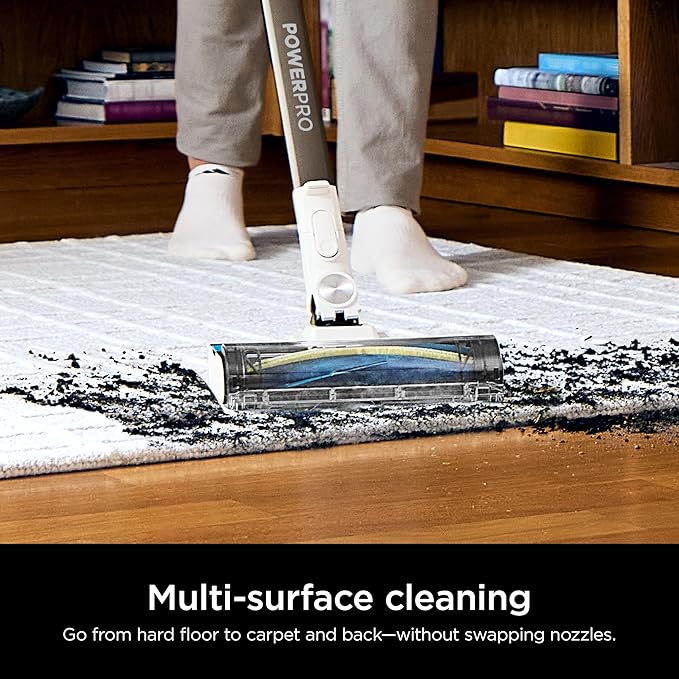 Shark PowerPro Flex Reveal Plus Cordless Vacuum FloorDetect &amp Dirt-Reveal Technology HEPA Filter for Carpets &amp Hard Floors Up to 50-Minute Runtime Powerful Pet Hair Pickup Java IZ382H
