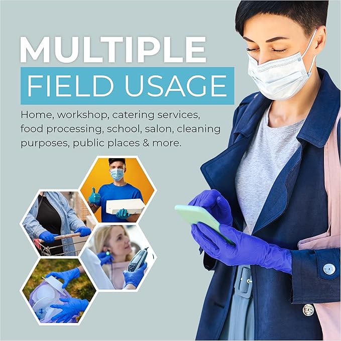 Nitrile Gloves Disposable Gloves Comfortable Powder Free Latex Free | 100-1000 Gloves