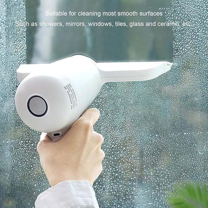 Cordless Window Vacuum Cleaner Strong Suction Electric Window Tool Suitable for Shower Wall Glass Mirror Countertop Tiles