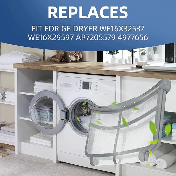 Upgraded WE16X32537 WE16X29597 Dryer Lint Screen Filter Replacement for GE Dryer GFD65ESSN1WW GFD85GSPN0RS GFD85ESPN0DG GFD55ESSN1WW GFD85ESPN0RS GFD55ESMN0DG GFD55ESSN0WW AP7205579 by APPLIANCEMATES